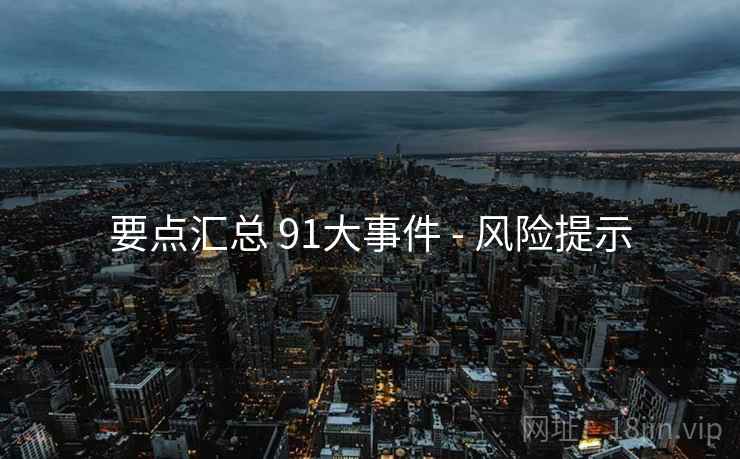 要点汇总 91大事件 - 风险提示