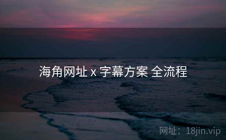 海角网址 x 字幕方案 全流程